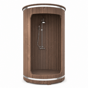 Buitendouche Thermowood barrel - Ø130 cm