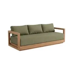 Luxe 3-zits tuinbank van teak – Umalas Outdoor Sofa Green